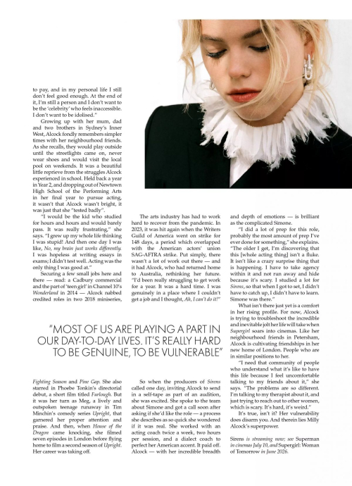 Milly Alcock in Elle Australia, June 2025 1