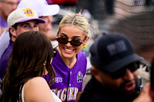 Olivia Dunne at NCAA College World Series vs Arkansas, June 2025