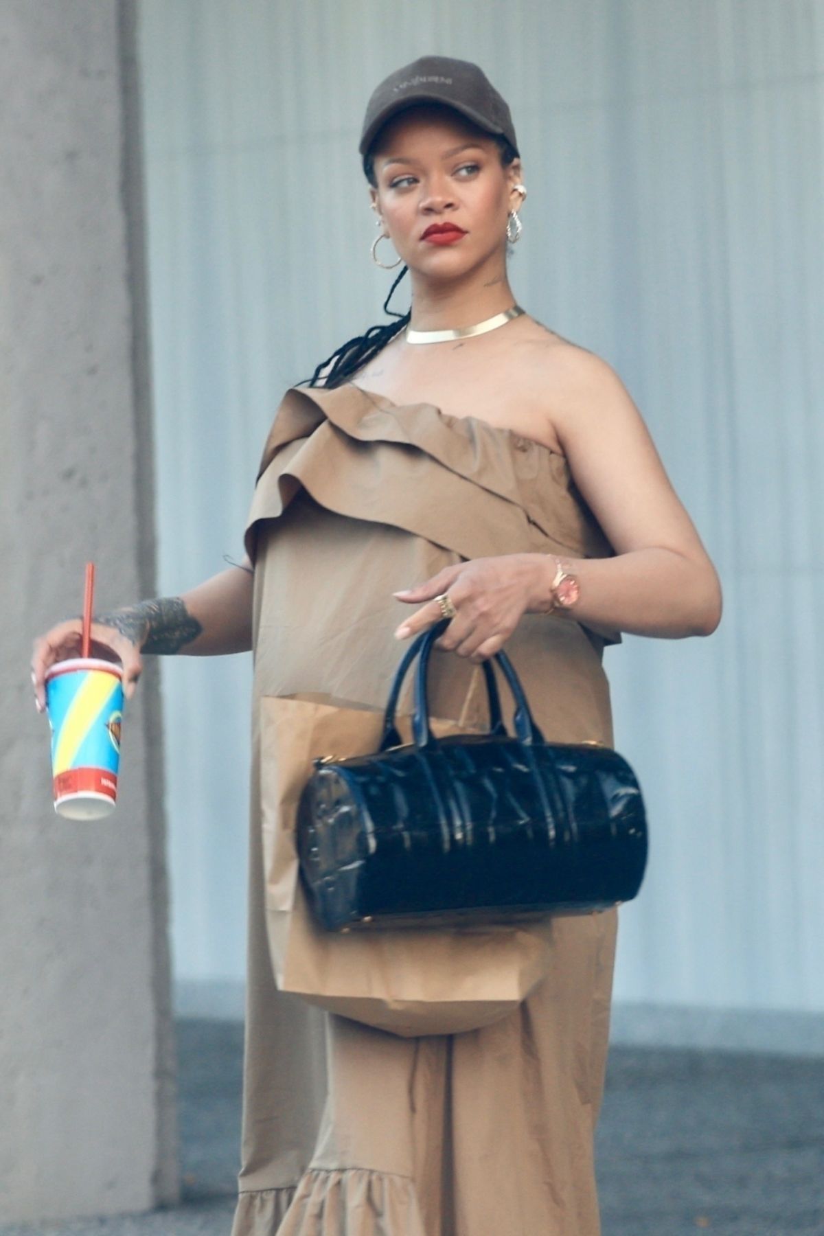 Rihanna Leaves FatBurger LA, June 2025