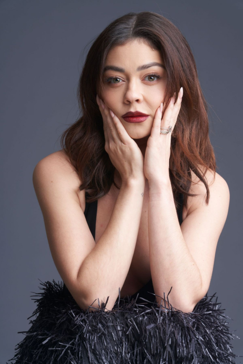 Sarah Hyland close-up shot with bold makeup for Paper Magazine June 2025
