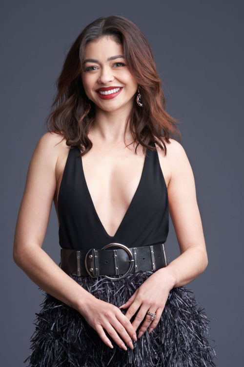 Sarah Hyland in edgy side pose for Paper Magazine June 2025 fashion shoot