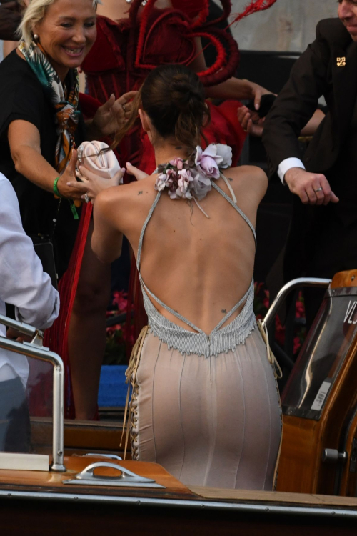 Vittoria Ceretti on water taxi in Venice, June 2025 2