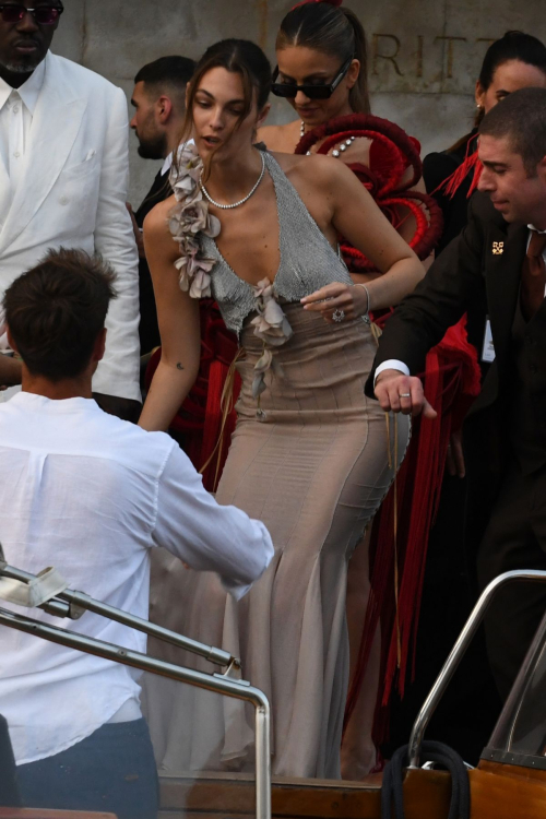 Vittoria Ceretti on water taxi in Venice, June 2025 3