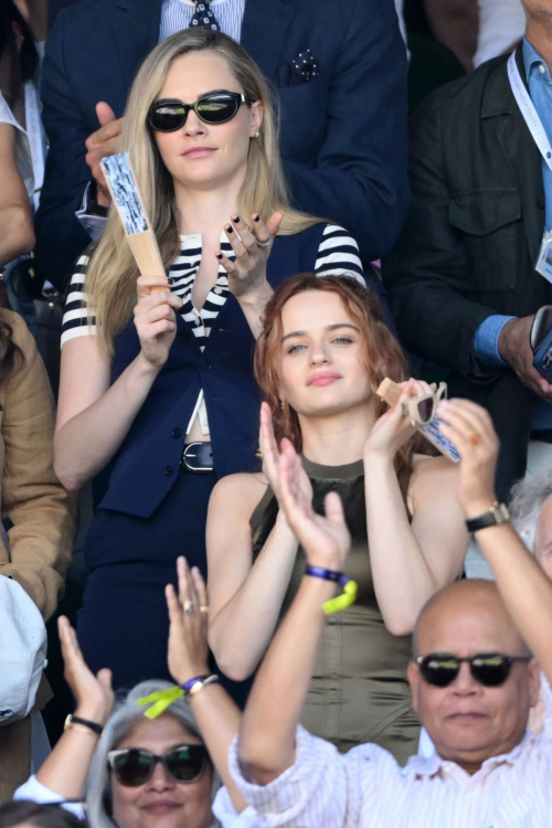 Cara Delevingne and Joey King at Wimbledon, July 2025