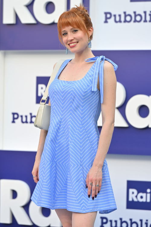 Claire Romain at Rai TV event Naples, June 2025