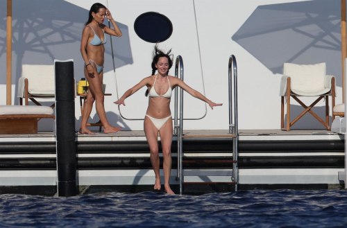 Dakota & Kate in Bikinis on Yacht in Ibiza, July 2025 4