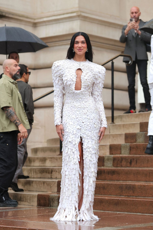 Dua Lipa at Schiaparelli show Paris Fashion Week, July 2025