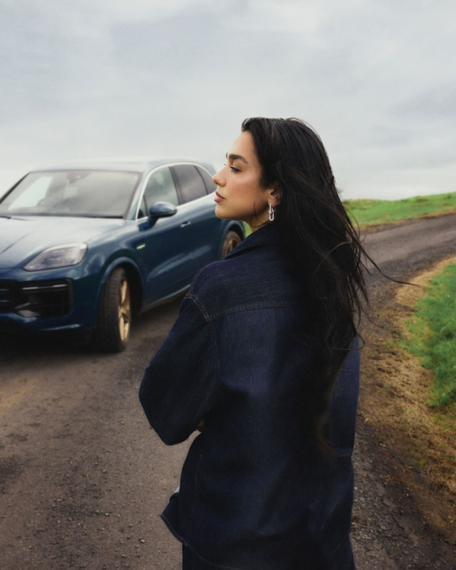 Dua Lipa for Porsche Cayenne Turbo shoot, July 2025 2