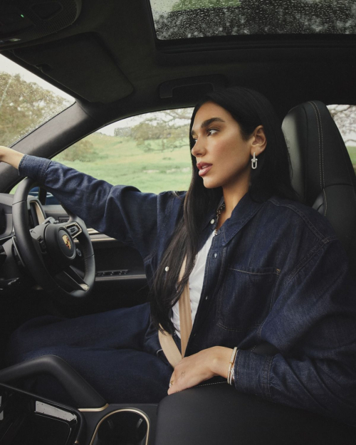 Dua Lipa for Porsche Cayenne Turbo shoot, July 2025 3