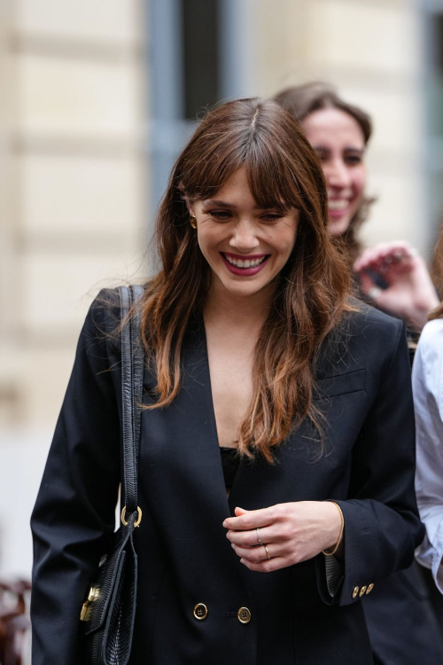 Elizabeth Olsen at Patou fashion show Paris, July 2025
