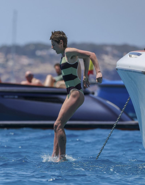 Emma Corrin in swimsuit on a boat in Ibiza, May 2025 6
