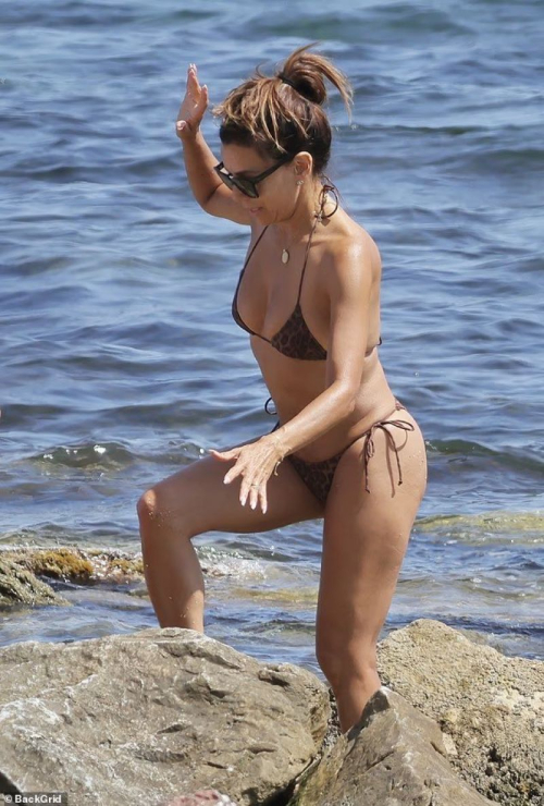 Eva Longoria in Bikini at Marbella Beach, July 2025 7