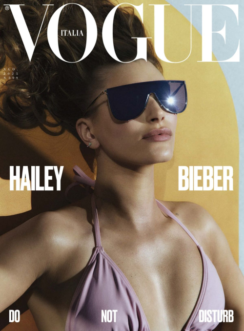 Hailey Bieber Vogue Italy Cover August 2025
