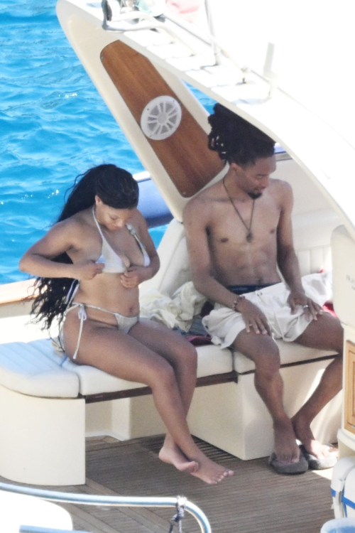 Halle Bailey in Bikini at Boat Day in Positano, June 2025 3