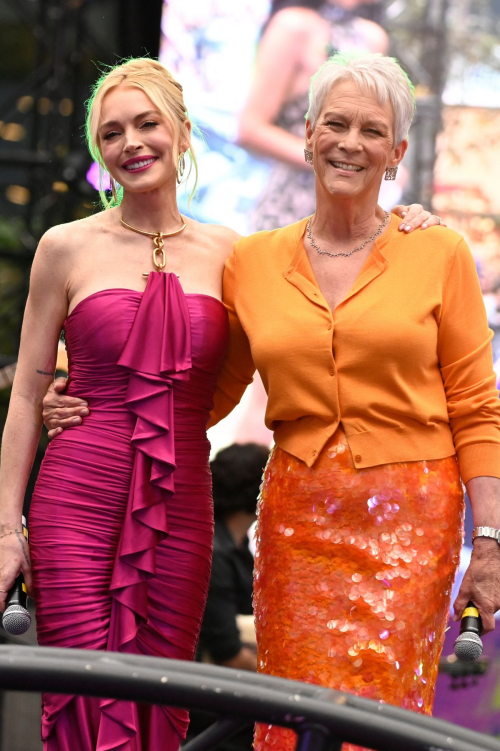 Jamie Lee Curtis and Lindsay Lohan at Freakier Friday July 2025