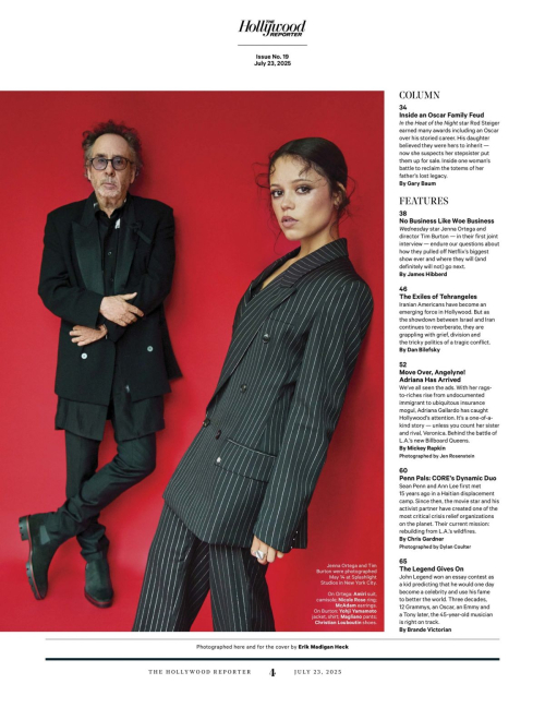 Jenna Ortega joins Tim Burton for THR cover, July 2025 10