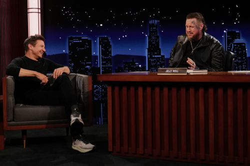 Jeremy Renner appears on Jimmy Kimmel Live, July 2025 2