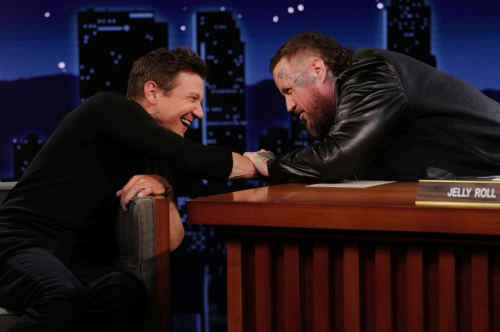 Jeremy Renner appears on Jimmy Kimmel Live, July 2025 4