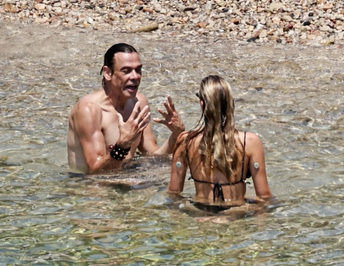 Kate and Lila Moss in Bikinis at Ibiza Beach, July 2025 9