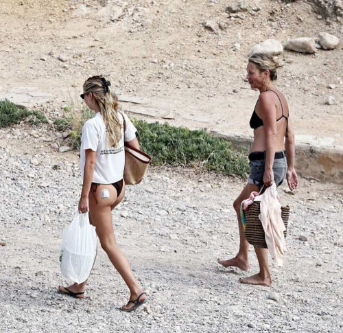 Kate and Lila Moss in Bikinis at Ibiza Beach, July 2025 1