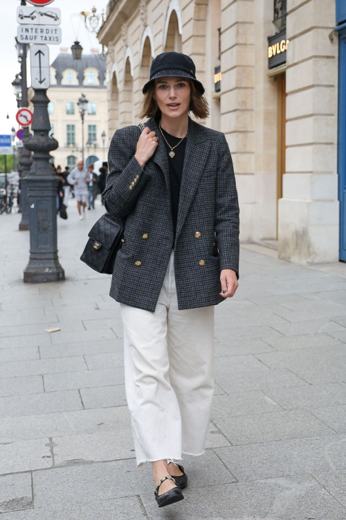 Keira Knightley out in Paris city, July 2025