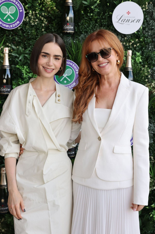 Lily Collins and Charlie McDowell at Wimbledon, July 2025 1