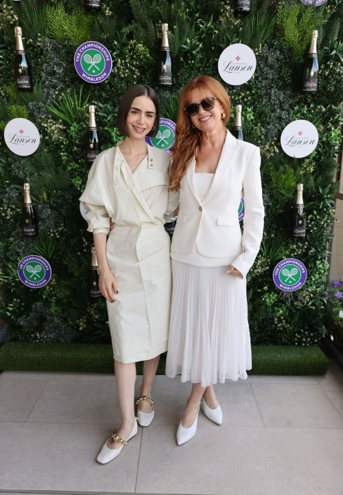 Lily Collins and Charlie McDowell at Wimbledon, July 2025 2