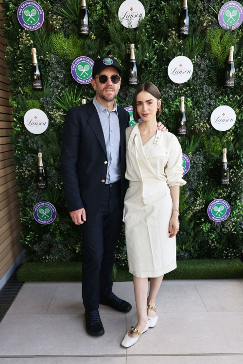 Lily Collins and Charlie McDowell at Wimbledon, July 2025 3