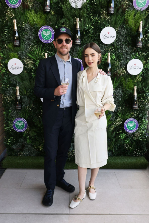 Lily Collins and Charlie McDowell at Wimbledon, July 2025 5