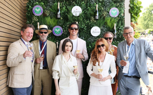 Lily Collins and Charlie McDowell at Wimbledon, July 2025 6