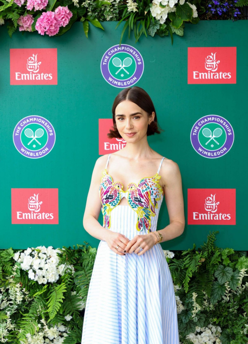 Lily Collins at Wimbledon London, July 2025 6