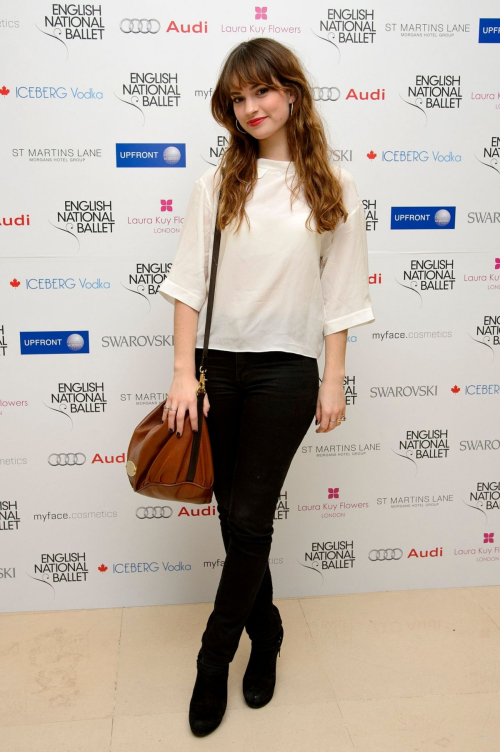 Lily James at English National Ballet December 2012 1