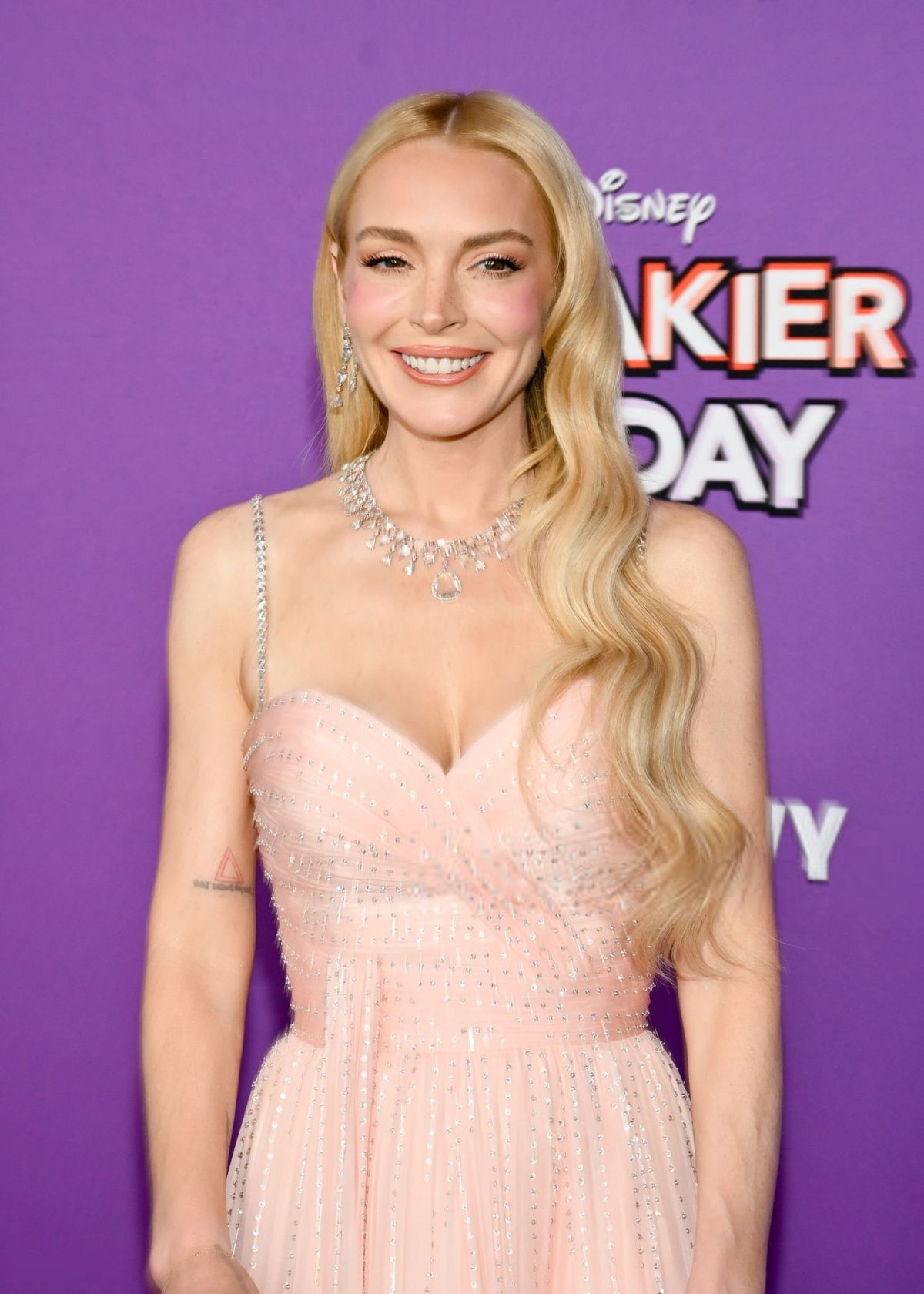 Lindsay Lohan at Freakier Friday premiere, July 2025