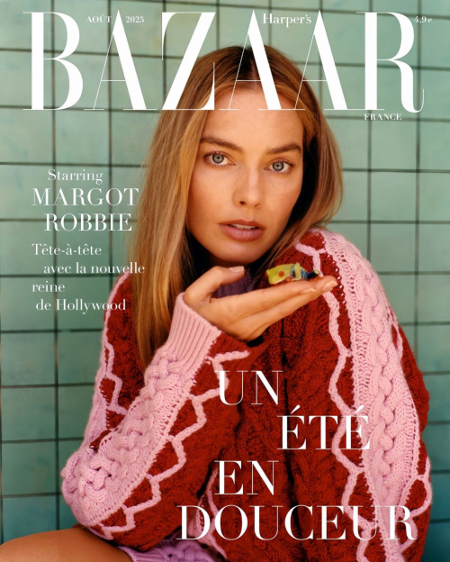 Margot Robbie on Harper’s Bazaar France Cover, Aug 2025 5