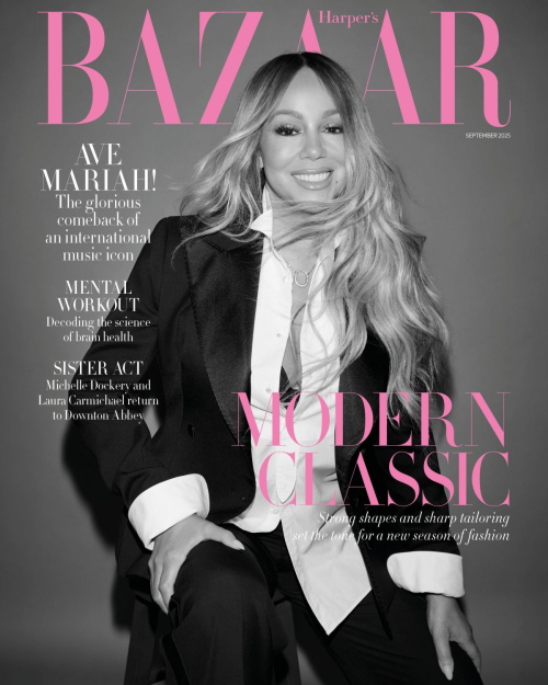Mariah Carey glam for Harper’s Bazaar UK, Sept 2025
