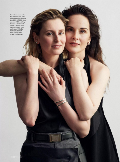 Michelle Dockery and Laura Carmichael in Bazaar UK, Sept 2025