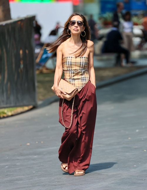 Myleene Klass in Burberry Leaves Smooth Radio, July 2025 1