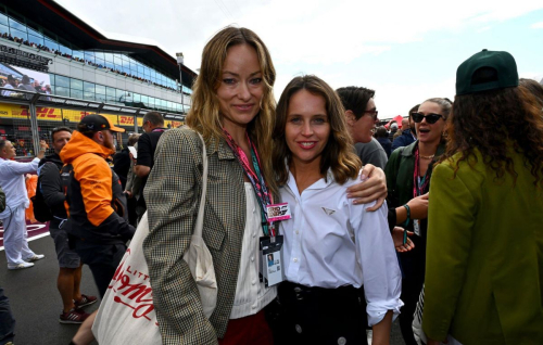 Olivia Wilde and Felicity Jones at F1 Grand Prix, July 2025