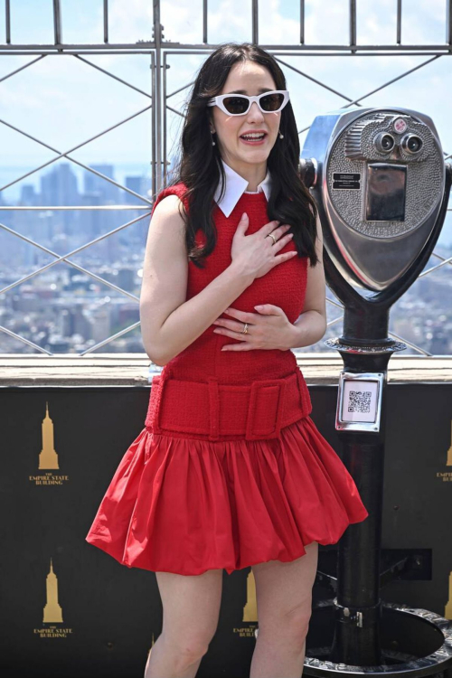 Rachel Brosnahan at Empire State Building NYC, July 2025