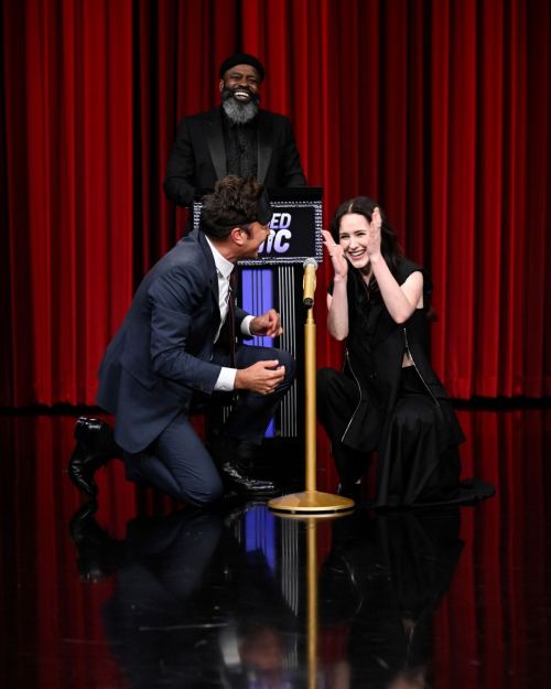 Rachel Brosnahan on Jimmy Fallon Tonight Show, Jul 2025 4