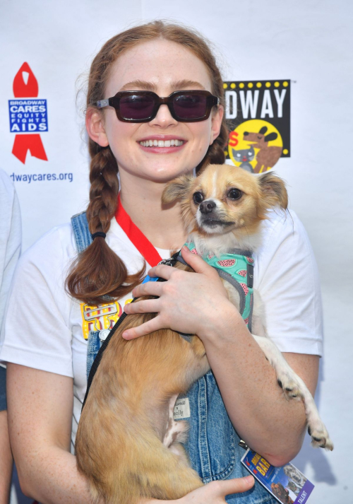 Sadie Sink at Broadway Barks Adoption Event, July 2025