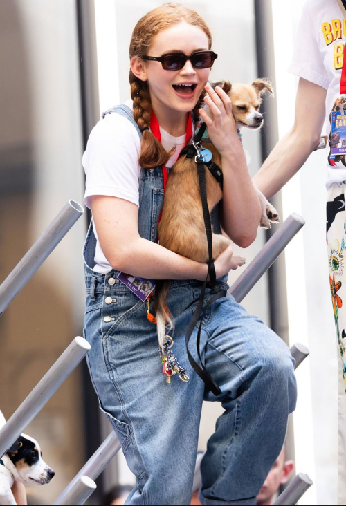 Sadie Sink at Broadway Barks Adoption Event, July 2025 6