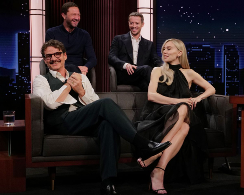 Vanessa Kirby pregnant on Kimmel Live, July 2025 3