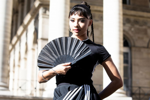Xochitl Gomez at Adidas Y-3 at Fashion Week, June 2025