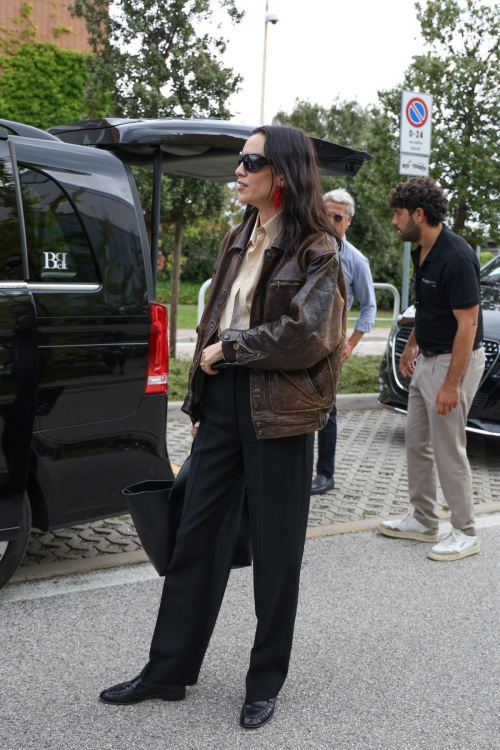 Alexa Chung arrives in Venice for Film Festival, August 2025
