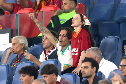 Dove Cameron and Damiano David at Serie A opener, August 2025 2