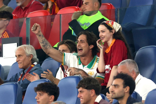Dove Cameron and Damiano David at Serie A opener, August 2025 3