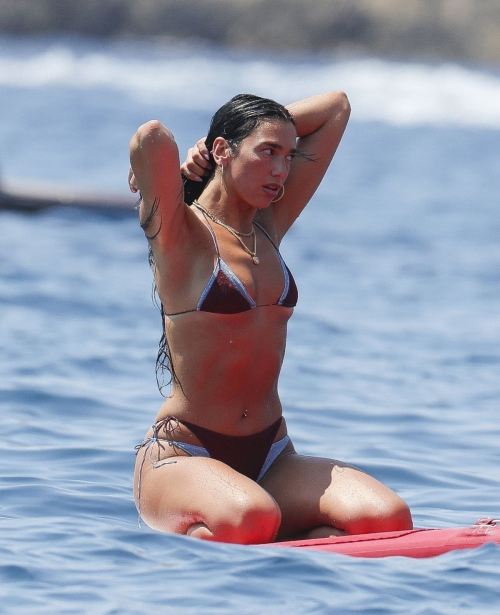 Dua Lipa in Bikini Paddleboard Yoga Ibiza, August 2025 2