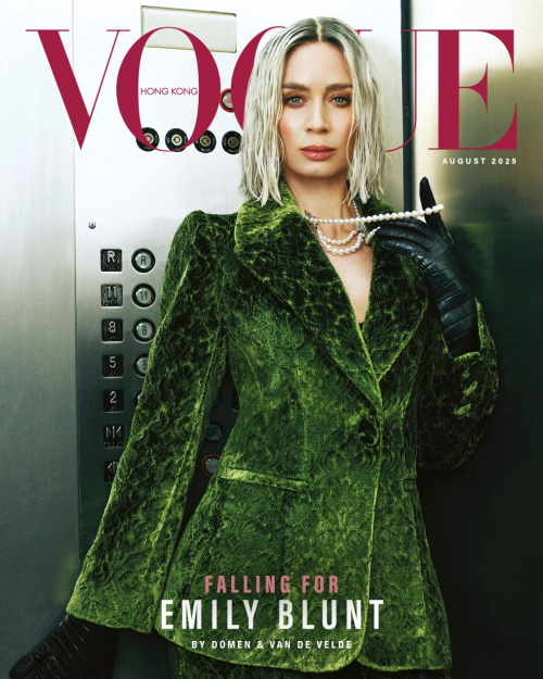 Emily Blunt elegant in Vogue Hong Kong, August 2025