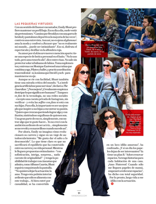 Emily Blunt in Vanidades Mexico, September 2025 1